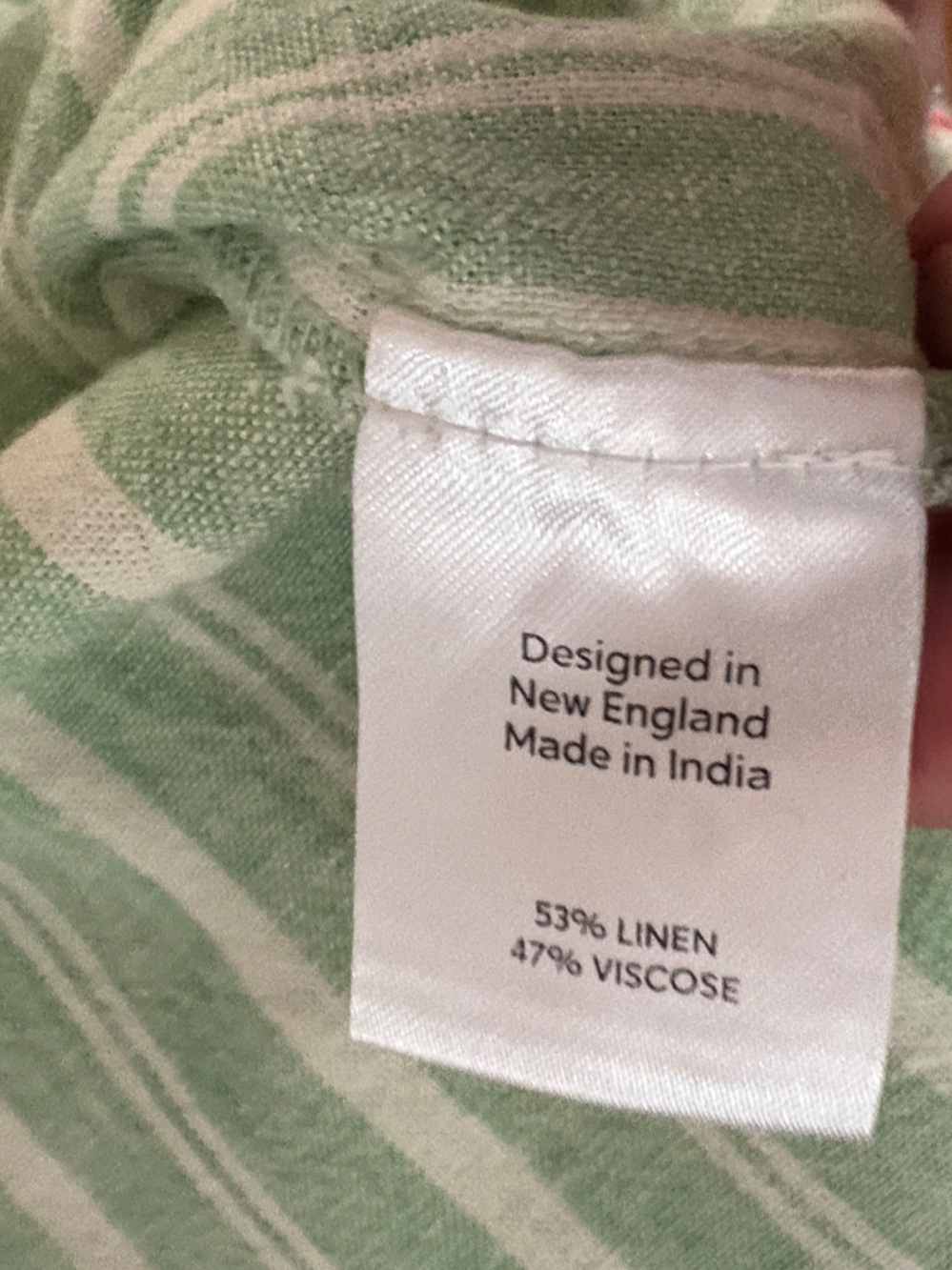 Uncharted Threads Green and White Striped Button-Up Top and matching shorts Med. - Picture 12 of 12